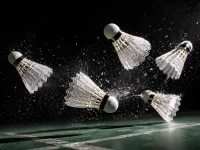 Verk 14714 Badmintonové loptičky, nylon, sada 5 ks, biele