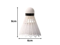 Verk 14714 Badmintonové loptičky, nylon, sada 5 ks, biele