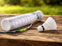 Verk 14714 Badmintonové loptičky, nylon, sada 5 ks, biele