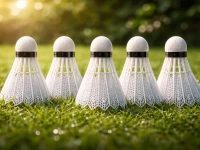 Verk 14714 Badmintonové loptičky, nylon, sada 5 ks, biele