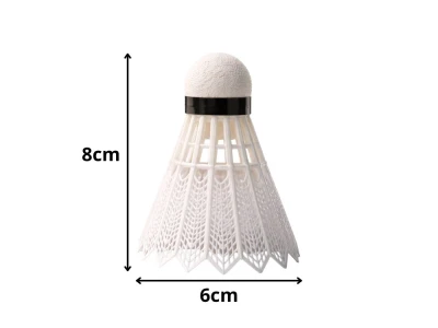 Verk 14714 Badmintonové loptičky, nylon, sada 5 ks, biele