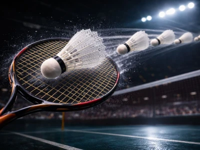Verk 14714 Badmintonové loptičky, nylon, sada 5 ks, biele