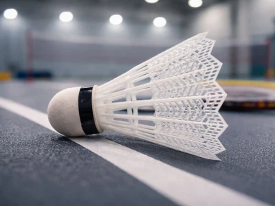 Verk 14714 Badmintonové loptičky, nylon, sada 5 ks, biele