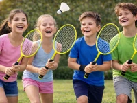 Verk 14713 Sada 2 badmintonových rakiet s puzdrom, zelená 