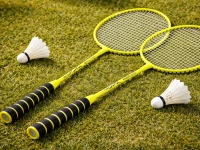 Verk 14713 Sada 2 badmintonových rakiet s puzdrom, zelená 