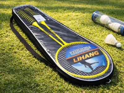 Verk 14713 Sada 2 badmintonových rakiet s puzdrom, zelená 