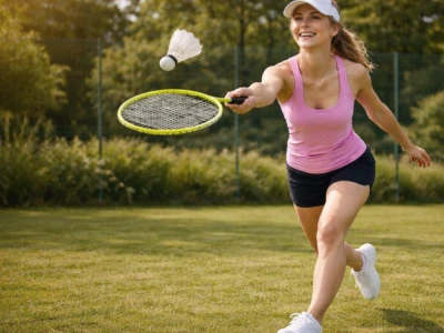 Verk 14713 Sada 2 badmintonových rakiet s puzdrom, zelená 