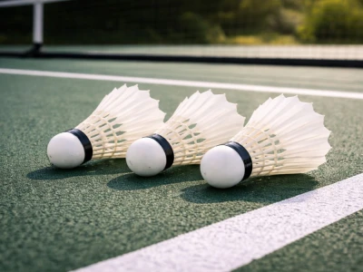 Verk 14715 Badmintonové pierkové loptičky, sada 3 ks, biele