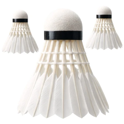 Verk 14715 Badmintonové pierkové loptičky, sada 3 ks, biele