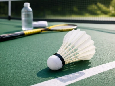 Verk 14716 Badmintonové pierkové loptičky, sada 12 ks, biele