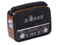 Verk 27543 Přenosné analogové rádio FM/M/SD, USB, AUX, SD, MP3, hnědé