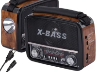 Verk 27543 Přenosné analogové rádio FM/M/SD, USB, AUX, SD, MP3, hnědé