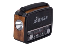 Verk 27543 Přenosné analogové rádio FM/M/SD, USB, AUX, SD, MP3, hnědé