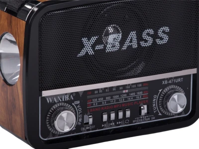 Verk 27543 Přenosné analogové rádio FM/M/SD, USB, AUX, SD, MP3, hnědé