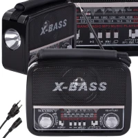 Verk 27543 Přenosné analogové rádio FM/M/SD, USB, AUX, SD, MP3, černé