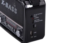 Verk 27543 Přenosné analogové rádio FM/M/SD, USB, AUX, SD, MP3, černé
