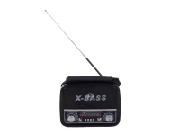 Verk 27543 Přenosné analogové rádio FM/M/SD, USB, AUX, SD, MP3, černé