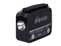 Verk 27543 Přenosné analogové rádio FM/M/SD, USB, AUX, SD, MP3, černé
