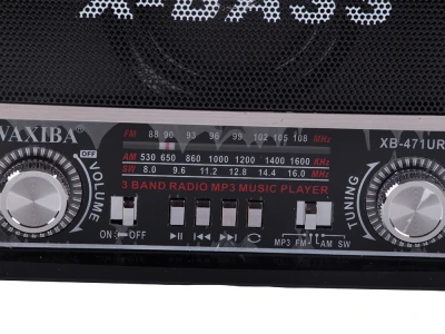 Verk 27543 Přenosné analogové rádio FM/M/SD, USB, AUX, SD, MP3, černé