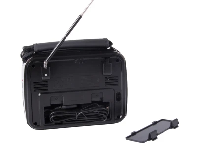 Verk 27543 Přenosné analogové rádio FM/M/SD, USB, AUX, SD, MP3, černé