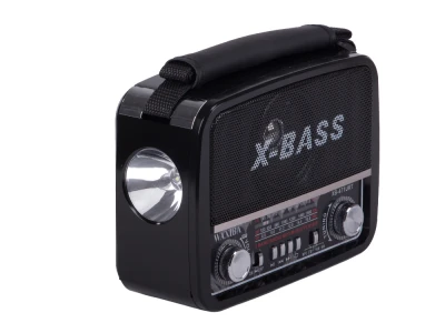 Verk 27543 Přenosné analogové rádio FM/M/SD, USB, AUX, SD, MP3, černé