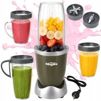 Verk 07559 Multifunkčný mixér na smoothie 600 W, 3 nádoby, šedozelený