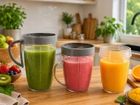 Verk 07559 Multifunkčný mixér na smoothie 600 W, 3 nádoby, šedozelený