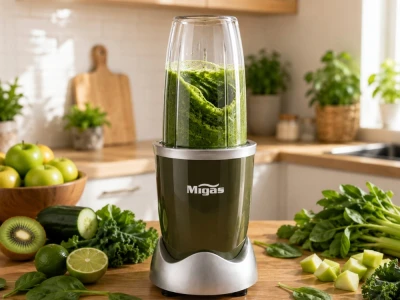 Verk 07559 Multifunkčný mixér na smoothie 600 W, 3 nádoby, šedozelený