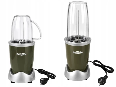 Verk 07559 Multifunkčný mixér na smoothie 600 W, 3 nádoby, šedozelený