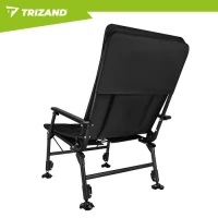 Trizand 27779 Skladacie rybárske kreslo s podrúčkami, nastaviteľné, čierne