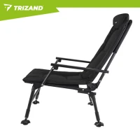 Trizand 27779 Skladacie rybárske kreslo s podrúčkami, nastaviteľné, čierne