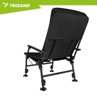 Trizand 27779 Skladacie rybárske kreslo s podrúčkami, nastaviteľné, čierne