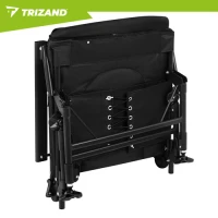 Trizand 27779 Skladacie rybárske kreslo s podrúčkami, nastaviteľné, čierne