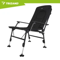 Trizand 27779 Skladacie rybárske kreslo s podrúčkami, nastaviteľné, čierne