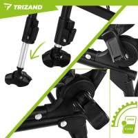 Trizand 27779 Skladacie rybárske kreslo s podrúčkami, nastaviteľné, čierne