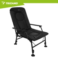 Trizand 27779 Skladacie rybárske kreslo s podrúčkami, nastaviteľné, čierne