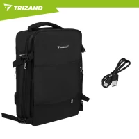 Trizand 27615 Cestovný batoh 40 x 20 x 25 cm, USB, čierny