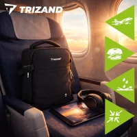 Trizand 27615 Cestovný batoh 40 x 20 x 25 cm, USB, čierny