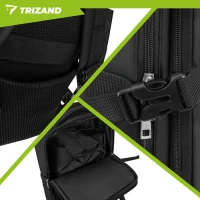 Trizand 27615 Cestovný batoh 40 x 20 x 25 cm, USB, čierny