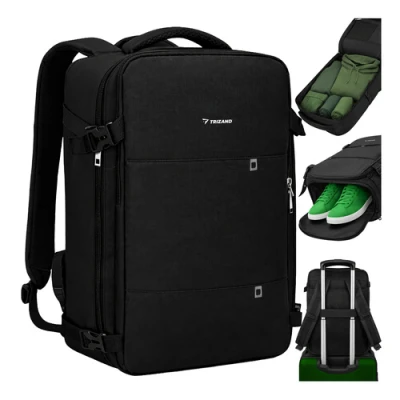 Trizand 27615 Cestovný batoh 40 x 20 x 25 cm, USB, čierny