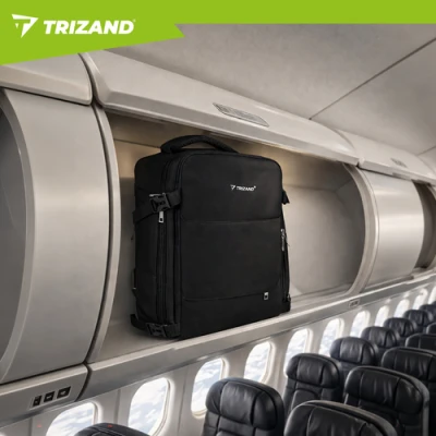 Trizand 27615 Cestovný batoh 40 x 20 x 25 cm, USB, čierny