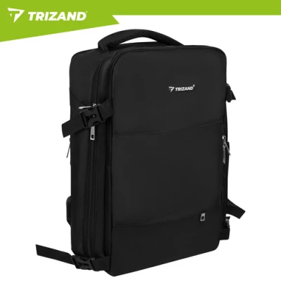 Trizand 27615 Cestovný batoh 40 x 20 x 25 cm, USB, čierny