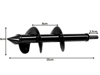 Verk 27780 Vrták do podlahy pre vŕtačku, 25 cm, čierny