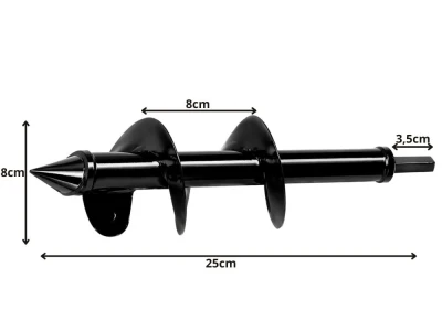 Verk 27780 Vrták do podlahy pre vŕtačku, 25 cm, čierny