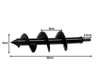 Verk 27780 Vrták do podlahy do vŕtačky, 30 cm, čierny