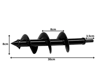 Verk 27780 Vrták do podlahy do vŕtačky, 30 cm, čierny