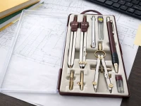 Verk 27837 Geometrická sada v puzdre - kružidlo s príslušenstvom, 9 dielov