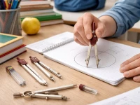 Verk 27837 Geometrická sada v puzdre - kružidlo s príslušenstvom, 9 dielov