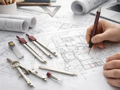 Verk 27837 Geometrická sada v puzdre - kružidlo s príslušenstvom, 9 dielov