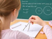 Verk 27840 Geometrická sada v pouzdře - kružítko s příslušenstvím, 9 dílů, růžová
